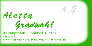 aletta gradwohl business card